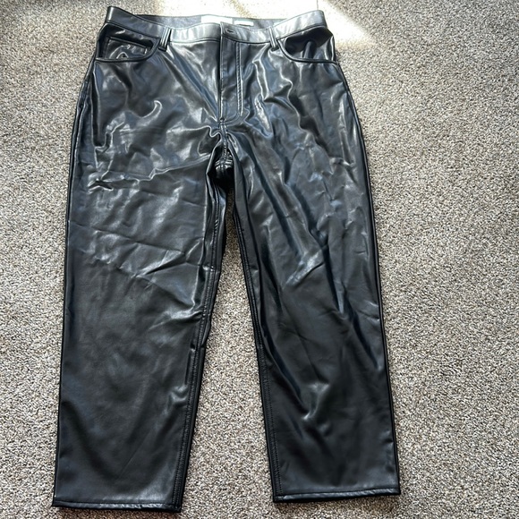 Abercrombie & Fitch Pants - Abercrombie and fitch.   Ankle straight vegan leather.  16 short.